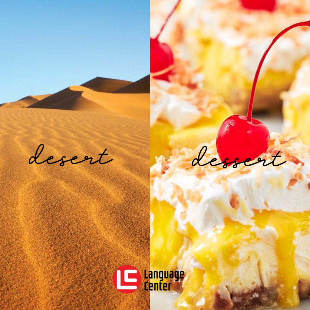 perbedaan desert dan dessert, mana yang benar?